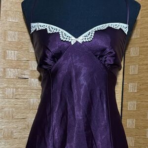 Gilligan & O'Malley Purple Chemise with Cream Lace